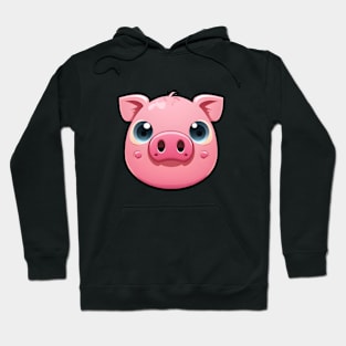 Cute Pink Pig Face Hoodie